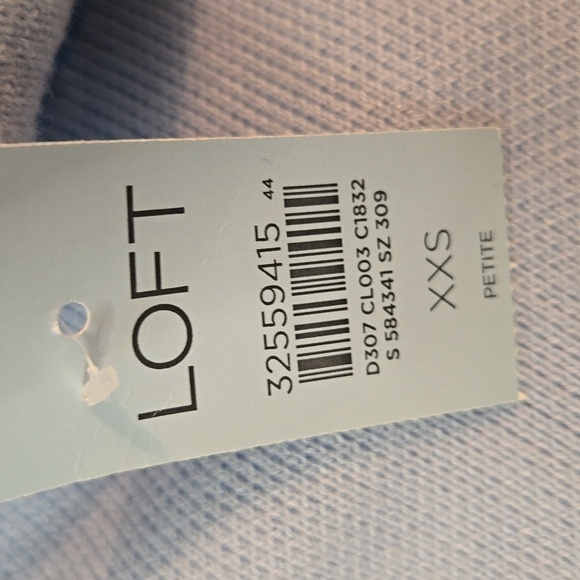 Loft Petites Light Blue Soft Pullover Mock Turtleneck Sweater Size XXSP - Picture 5 of 9